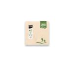 Paquet de 40 serviettes micro-gaufrées ouate recyclée 2 plis - 38x38 cm - Kraft