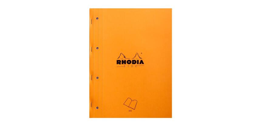 Bloc agrafé côté Side A4 80 feuilles petits carreaux 5/5 80 g. - Orange