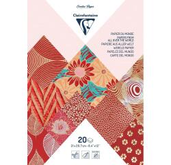 PAPIER ARTISANAL, Bloc encollé de 20 feuilles au format 21x29,7cm