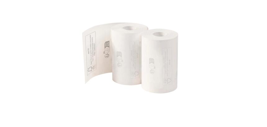 Rotoli carta per carta di credito 57x40mm - 18m - 1 copia carta termica 55 gr - Senza fenolo e senza anima - Bianco