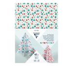 CARTON DÉCOR, Paquet de 40 feuilles 160g/m2 au format 25x35cm - Noël - Multicolore