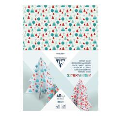Carton décor, paquet de 40 feuilles 160g/m2 au format 25 x 35 cm