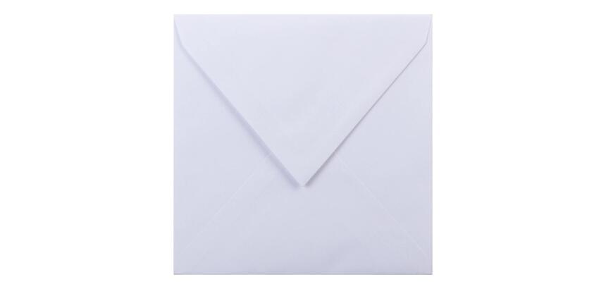 25 enveloppes 165x165mm, Vergé de France doublées gommées
