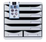 Module de classement Big Box Maxi 6 tiroirs Office - Gris lumière