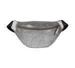 Sac banane en cuir 30x16,2 cm - Argent