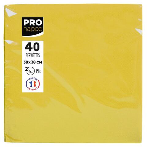 Servilletas 38x38 cm - Amarillo
