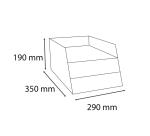 Briefablage mit 3 Ebenen aus Karton, 350x290x190mm, Serie Teksto