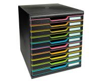 Cassettiera Modulo Black Office 10 cassetti chiusi
