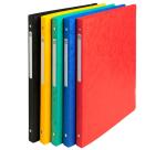 Classeur 4 anneaux 15mm carte lustrée - A4 - Couleurs assorties