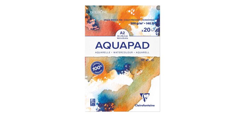 Goldline Aquapad bloc collé 20F A2 300g