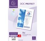 Sachet de 10 étuis de protection simples PVC lisse 20/100e - A4 maxi - Cristal