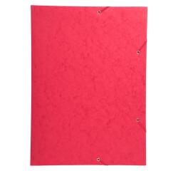 3-flap folder with elastic straps 600gsm hard glazed mottled pressboard - A3 size