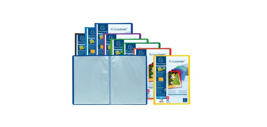 Protège-documents polypropylène semi rigide Kreacover® Opaque 60 pochettes - 120 vues - A4