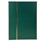 Postzegelalbum met kunstlederen omslag- 48 zwarte bladen - 9 banden - 22 ,5x30,5cm