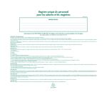 Registre 27x32cm - Registre unique du personnel (salariés et stagiaires) - 100 pages