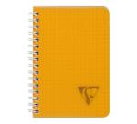 Carnet reliure intégrale Linicolor FRESH 9,5x14cm 100 pages petits carreaux couverture plastique polypropyène rainuré Couleur aléatoire - Assortis