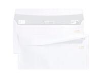 Boite de 500 Enveloppes Blanches DL- 110x220mm - Ouverture Facile - Auto-Adhésives - 80g/m2 - Blanc