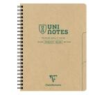 Project book Uninotes carnet recyclé reliure intégrale A5+ 160 pages détachables petits carreaux + 3 intercalaires - Assortis
