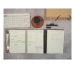 Agenda de bureau SAD 20S All in one 15 x 21 cm Classic Semainier Septembre 2025 à Décembre 2026 - 16 mois. - Noir