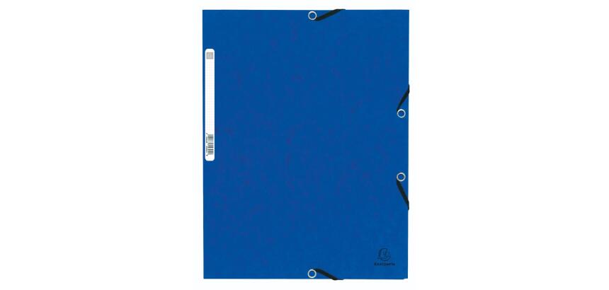 Chemise à élastique 3 rabats carte lustrée 355gm2 - A4 - Couleurs assorties