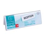 Lot de 10 chevalets double face horizontal A6 - Cristal