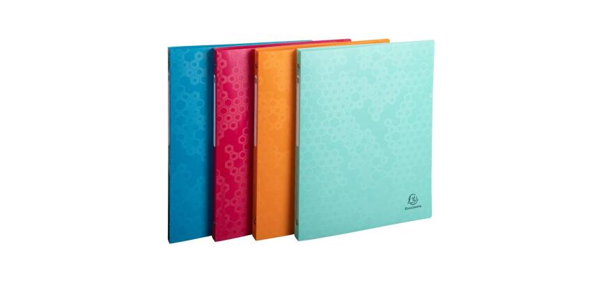 Classeur 4 anneaux 15mm polypropylène recyclé Maïa - A4 - Couleurs assorties