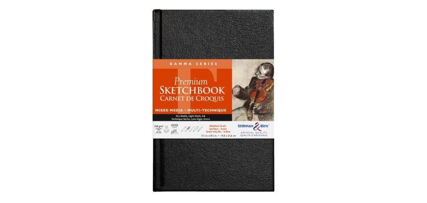 Gamma Series carnet rembordé rigide 62F 14x21,6cm 150g - Ivoire