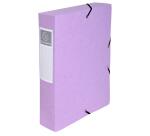 Boite de classement Exabox Dos 60mm carte lustrée Aquarel - A4 - Couleurs assorties