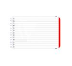 Carnet de fiches de révision Linicolor FRESH reliure intégrale 15,2x10,2 cm 50 fiches ligné 5 bandes de couleurs couverture plastique polypropyène rainuré - Fuchsia