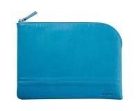 Rhodiarama pochette zippée en simili cuir - taille M (16x22 cm) - Turquoise