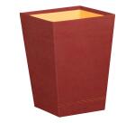 Rhodiarama corbeille à papier simili cuir italien 27x27x32 cm - Nacarat