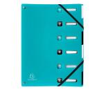 Exacompta Titane Expandable Sorter, 6 Sections, Recycled PP - Assorted colours