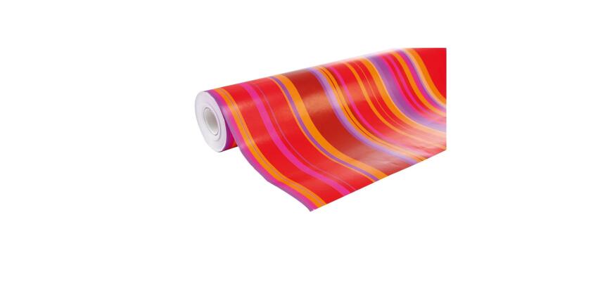 All. 60g, rl 50x0,7m Rayures rge/or/rose - Multicolore