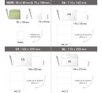 BLANC NATUREL, Paquet de 20 enveloppes Pollen 90x140mm 120g/m2 - Blanc naturel