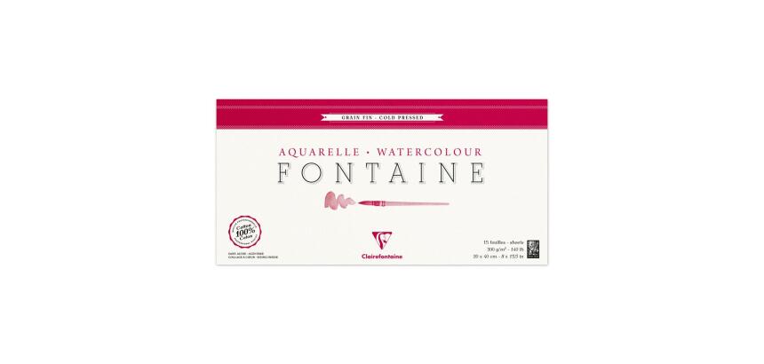 Fontaine bloc collé 4 côtés 15F 20x40cm 300g grain fin