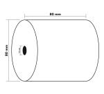 Exacompta Ref: 43816E - 80 x 72mm, 48gsm Thermal Paper Receipt Till Rolls, For Cash Registers, Tills, EPOS, POS Terminal Card Payments, BPA Free, 76m, White, Pack of 10 - White