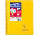 Carnet reliure intégrale enveloppante Koverbook A5 160 pages ligné couverture polypropylène transparent - Assortis