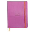 Rhodiarama carnet souple 19x25 cm 160 pages dot papier ivoire 90g fermeture élastique - Lilas