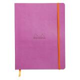 Rhodiarama carnet souple 19x25 cm 160 pages dot papier ivoire 90g fermeture élastique - Lilas