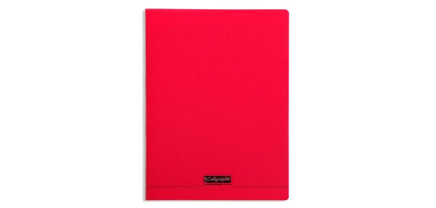 Cahier piqué 8000 POLYPRO A4 192 pages grands carreaux 90 g - Rouge