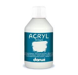 Darwi Flacon de 250 ml de Peinture Acrylique Universelle Brillante - Blanc
