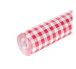 TABLECLOTHS ROLLS DAMASK L118x10 m GINGHAM - Red Vichy