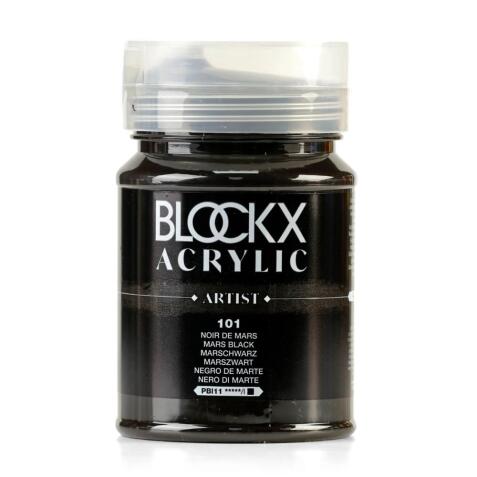 Peinture acrylique fine pot 500ml - Noir de mars