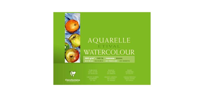 Etival bloc collé 4 côtés 25F 42x56cm 300g grain torchon