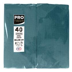 Paquet de 40 serviettes micro gaufrées ouate 2 plis - pliées 1/8