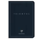 Triomphe PLATINUM carnet piqûre textile A5 96 pages ligné papier ivoire 90 g - Bleu