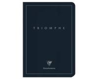 Triomphe PLATINUM carnet piqûre textile A5 96 pages ligné papier ivoire 90 g - Bleu
