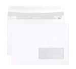 Boite de 500 Enveloppes Blanches C5-162x229mm - Auto-Adhésives - 90g/m2 - Fenêtre Papier Cristal 45x100 (position 20/20) - Blanc