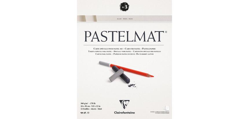 Pastelmat bloc collé 12F 24x30cm 360g