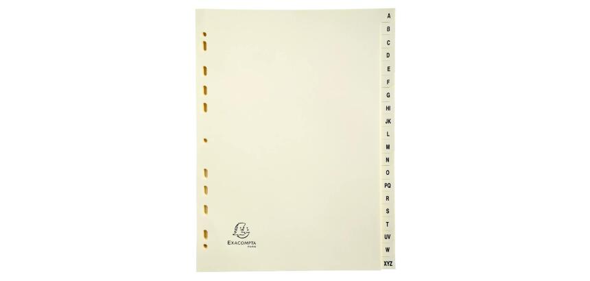 Separadores Separadores con pestañas impresas cartulina crema 155grs - Marfil - Marfil